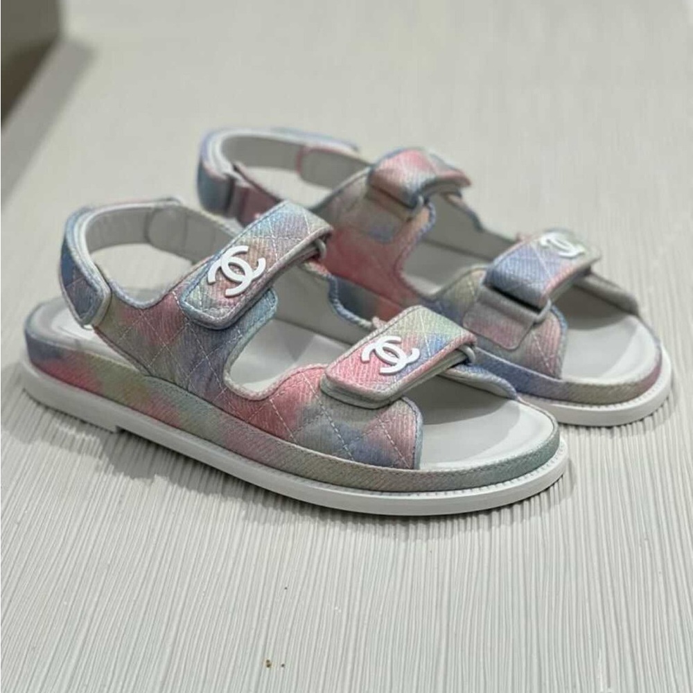 Chanel 2022 Pastel Multicolor Sandals